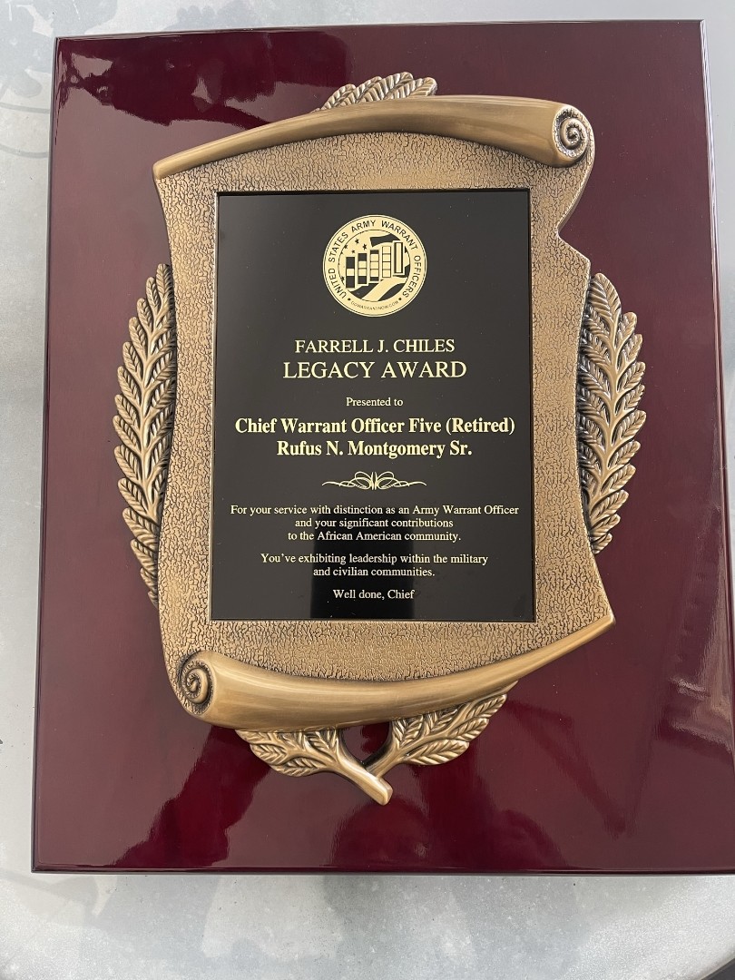 Farrell Legacy Award Plaque